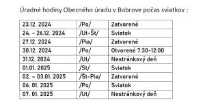 úradné hodiny