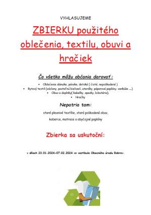 Zbierka šatstva